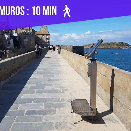 Escalier 16 - 30 M Plage Du Sillon - Proche Intra سان مالو المظهر الخارجي الصورة