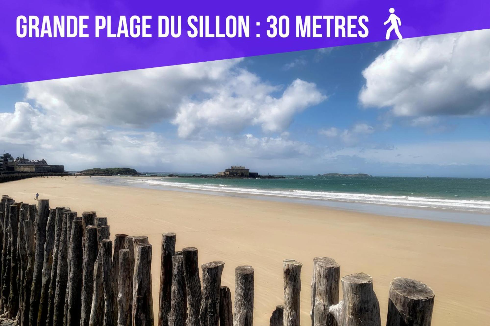 Escalier 16 - 30 M Plage Du Sillon - Proche Intra سان مالو المظهر الخارجي الصورة