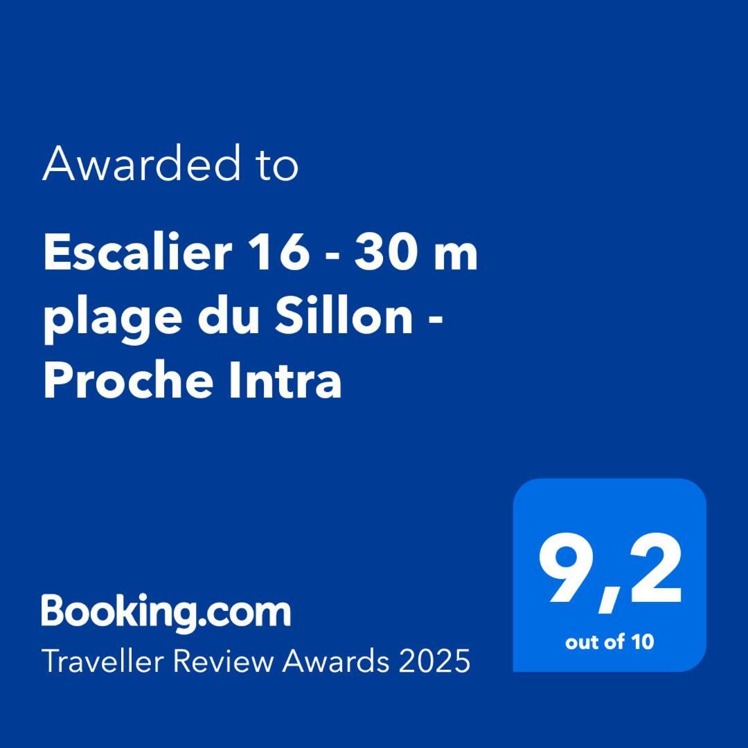 Escalier 16 - 30 M Plage Du Sillon - Proche Intra سان مالو المظهر الخارجي الصورة